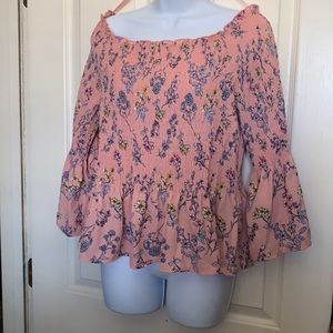 Candies XL Floral off the shoulder blouse